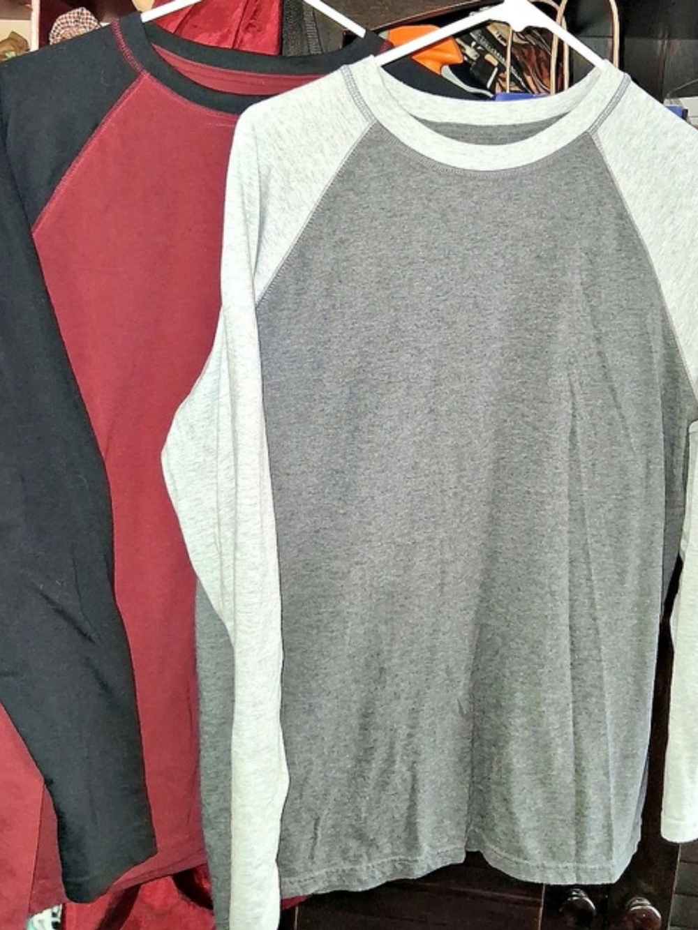 Thereabouts Boy's Youth 2-Long Sleeve Raglan Shirts Size XL 18/20 Husky
